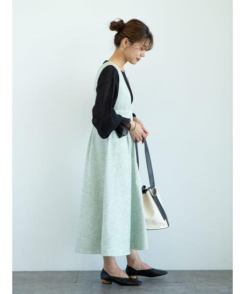 ELENCARE DUE（エレンカーレデュエ）の「・ELENCARE DUE ツィードジャンパースカート＊（ジャンパースカート・レディース・ミント/アイボリー/ベージュ・FREE）」の15枚目の写真