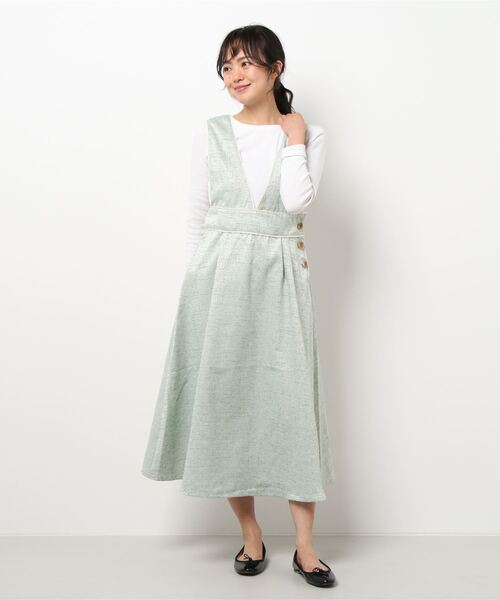 ELENCARE DUE（エレンカーレデュエ）の「・ELENCARE DUE ツィードジャンパースカート＊（ジャンパースカート・レディース・ミント/アイボリー/ベージュ・FREE）」の21枚目の写真