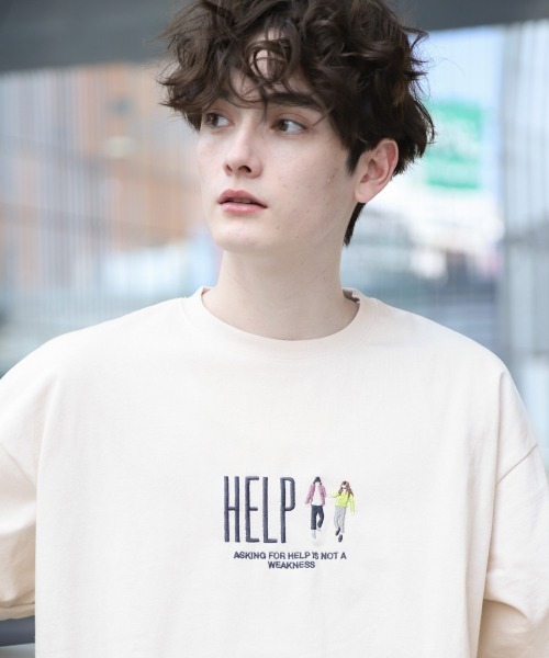 RAGEBLUE（レイジブルー）の「＜全9色＞プリント/刺繍ロンT/934264（Tシャツ/カットソー・メンズ・グリーン/パープル/ブラック/オフホワイト/ピンク系その他/ホワイト/ベージュ系その他2/ライトブルー/マスタード・LARGE/MEDIUM/SMALL）」の2枚目の写真