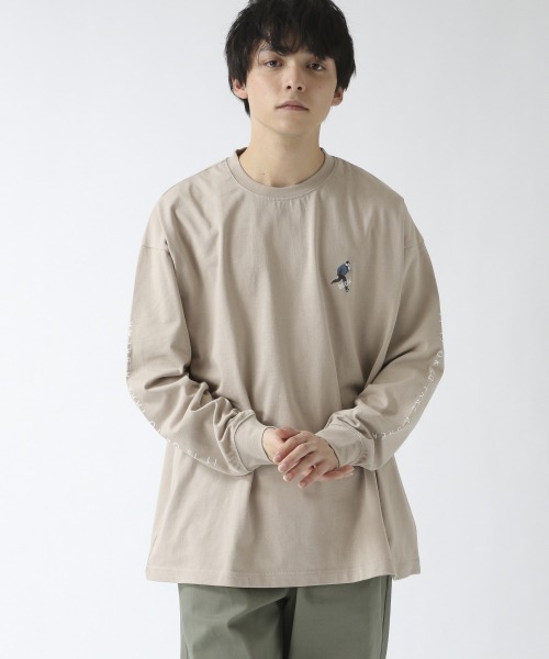 RAGEBLUE（レイジブルー）の「＜全9色＞プリント/刺繍ロンT/934264（Tシャツ/カットソー・メンズ・グリーン/パープル/ブラック/オフホワイト/ピンク系その他/ホワイト/ベージュ系その他2/ライトブルー/マスタード・LARGE/MEDIUM/SMALL）」の10枚目の写真