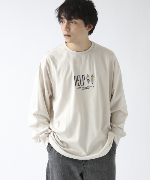 RAGEBLUE（レイジブルー）の「＜全9色＞プリント/刺繍ロンT/934264（Tシャツ/カットソー・メンズ・グリーン/パープル/ブラック/オフホワイト/ピンク系その他/ホワイト/ベージュ系その他2/ライトブルー/マスタード・LARGE/MEDIUM/SMALL）」の11枚目の写真