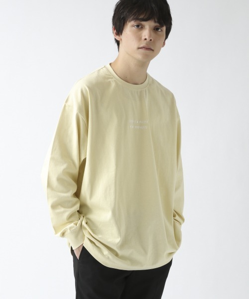 RAGEBLUE（レイジブルー）の「＜全9色＞プリント/刺繍ロンT/934264（Tシャツ/カットソー・メンズ・グリーン/パープル/ブラック/オフホワイト/ピンク系その他/ホワイト/ベージュ系その他2/ライトブルー/マスタード・LARGE/MEDIUM/SMALL）」の14枚目の写真