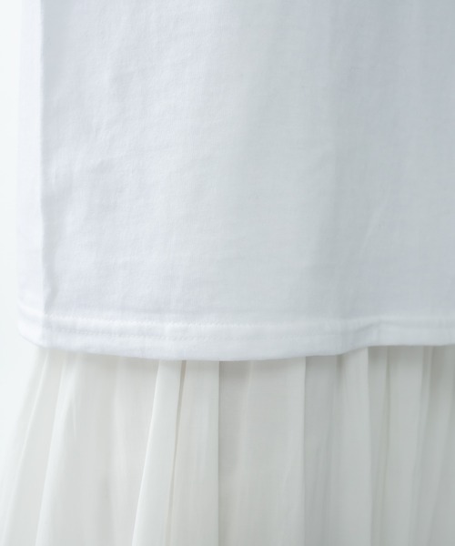 mystic（ミスティック）の「ANNIE ロングTシャツ（Tシャツ/カットソー・レディース・チャコールグレー/オフホワイト・FREE）」の3枚目の写真