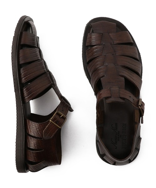 MEN'S BIGI（メンズビギ）の「<Nuovo Nicar（ヌオヴォ ニカール）別注>レザーグルカサンダル（サンダル・メンズ・ブラック/ダークブラウン・02/03）」の3枚目の写真