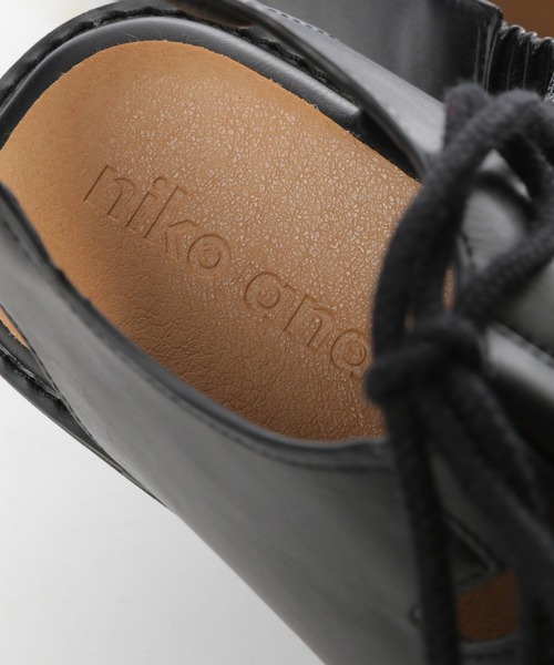 niko and...（ニコアンド）の「オリジナルレースアップサンダル（サンダル・レディース・ブラック/アイボリー・SMALL/MEDIUM/LARGE）」の13枚目の写真