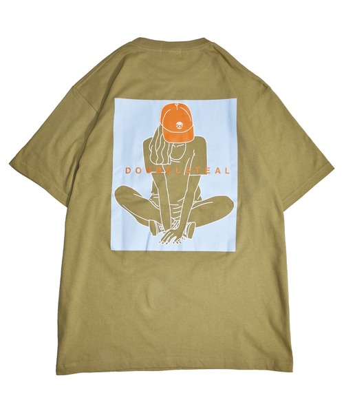 DOUBLE STEAL(ダブルスティール)の「Crouch Girl Tシャツ(Tシャツ/カットソー・メンズ・ホワイト/グレー/ブラック/カーキ・LARGE/X-LARGE/MEDIUM/XX-LARGE)」の4枚目の写真
