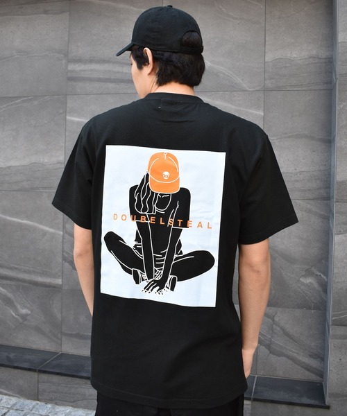 DOUBLE STEAL(ダブルスティール)の「Crouch Girl Tシャツ(Tシャツ/カットソー・メンズ・ホワイト/グレー/ブラック/カーキ・LARGE/X-LARGE/MEDIUM/XX-LARGE)」の10枚目の写真