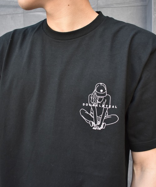 DOUBLE STEAL(ダブルスティール)の「Crouch Girl Tシャツ(Tシャツ/カットソー・メンズ・ホワイト/グレー/ブラック/カーキ・LARGE/X-LARGE/MEDIUM/XX-LARGE)」の11枚目の写真