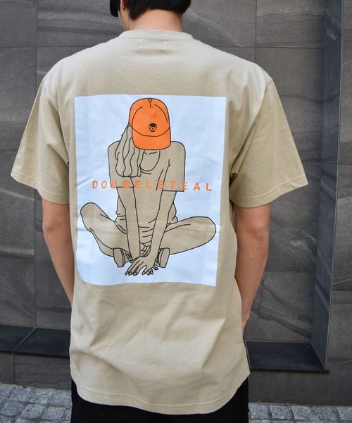 DOUBLE STEAL(ダブルスティール)の「Crouch Girl Tシャツ(Tシャツ/カットソー・メンズ・ホワイト/グレー/ブラック/カーキ・LARGE/X-LARGE/MEDIUM/XX-LARGE)」の16枚目の写真