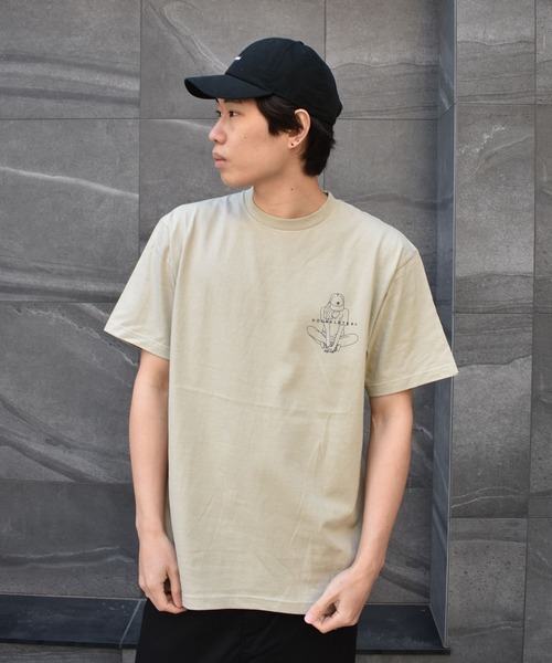 DOUBLE STEAL(ダブルスティール)の「Crouch Girl Tシャツ(Tシャツ/カットソー・メンズ・ホワイト/グレー/ブラック/カーキ・LARGE/X-LARGE/MEDIUM/XX-LARGE)」の18枚目の写真