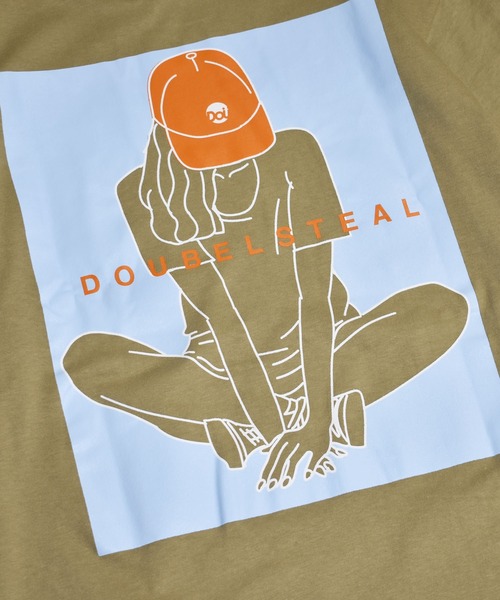 DOUBLE STEAL(ダブルスティール)の「Crouch Girl Tシャツ(Tシャツ/カットソー・メンズ・ホワイト/グレー/ブラック/カーキ・LARGE/X-LARGE/MEDIUM/XX-LARGE)」の19枚目の写真