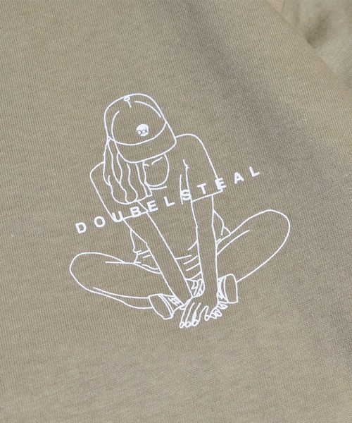 DOUBLE STEAL(ダブルスティール)の「Crouch Girl Tシャツ(Tシャツ/カットソー・メンズ・ホワイト/グレー/ブラック/カーキ・LARGE/X-LARGE/MEDIUM/XX-LARGE)」の20枚目の写真