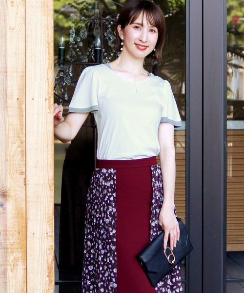 ElegChic（エレグシック）の「フェイクレイヤードカットソー（Tシャツ/カットソー・レディース・グレー/ホワイト/グリーン/ネイビー/ブラック・M/L）」の21枚目の写真