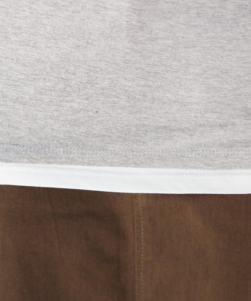 ElegChic（エレグシック）の「フェイクレイヤードカットソー（Tシャツ/カットソー・レディース・グレー/ホワイト/グリーン/ネイビー/ブラック・M/L）」の12枚目の写真