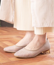 クリアヒールメッシュパンプス