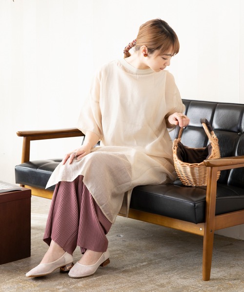 menue(メヌエ)の「クリアヒールメッシュパンプス(パンプス・レディース・アイボリー/ブラック/グレイッシュベージュ/グリーン系その他・21.5cm/22.0cm/22.5cm/23.0cm/23.5cm/24.0cm/24.5cm/25.0cm/25.5cm/26.0cm)」の7枚目の写真