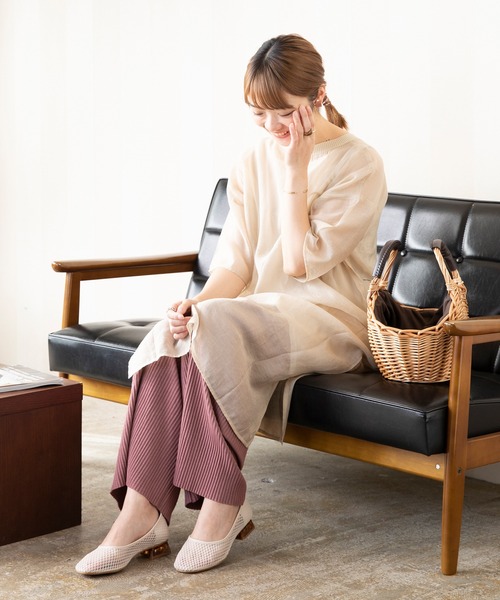 menue(メヌエ)の「クリアヒールメッシュパンプス(パンプス・レディース・アイボリー/ブラック/グレイッシュベージュ/グリーン系その他・21.5cm/22.0cm/22.5cm/23.0cm/23.5cm/24.0cm/24.5cm/25.0cm/25.5cm/26.0cm)」の8枚目の写真