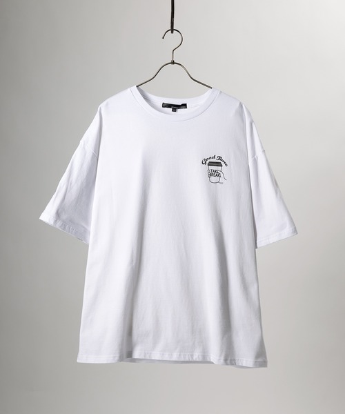 SlashDate（スラッシュデイト）の「オーバーサイズ カフェガール イラスト プリント Tシャツ（Tシャツ/カットソー・メンズ・ホワイト/アッシュグレー/ブラック/ミント/ホワイト系その他/スモークピンク・M/L）」の22枚目の写真