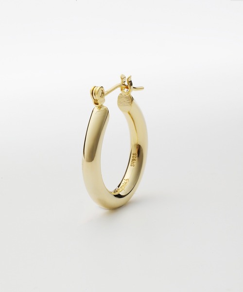 VANQUISH（ヴァンキッシュ）の「DRESS HOOP RING EARRIMG SILVER925 ～JAPAN MADE～　＊（ピアス（片耳用）・レディース・ブラック/シルバー/ゴールド・FREE）」の3枚目の写真