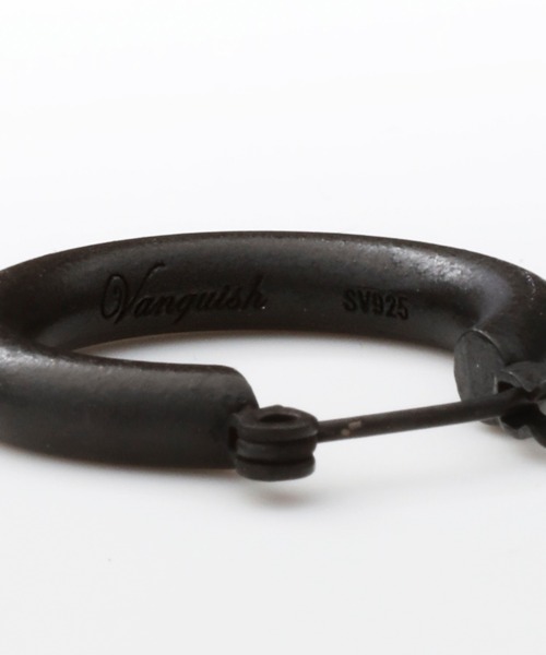 VANQUISH（ヴァンキッシュ）の「DRESS HOOP RING EARRIMG SILVER925 ～JAPAN MADE～　＊（ピアス（片耳用）・レディース・ブラック/シルバー/ゴールド・FREE）」の5枚目の写真