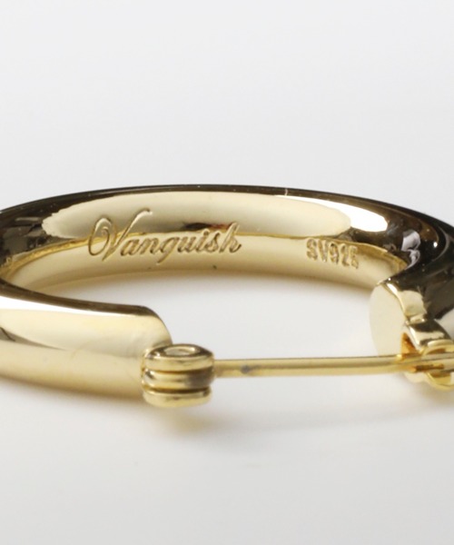 VANQUISH（ヴァンキッシュ）の「DRESS HOOP RING EARRIMG SILVER925 ～JAPAN MADE～　＊（ピアス（片耳用）・レディース・ブラック/シルバー/ゴールド・FREE）」の11枚目の写真