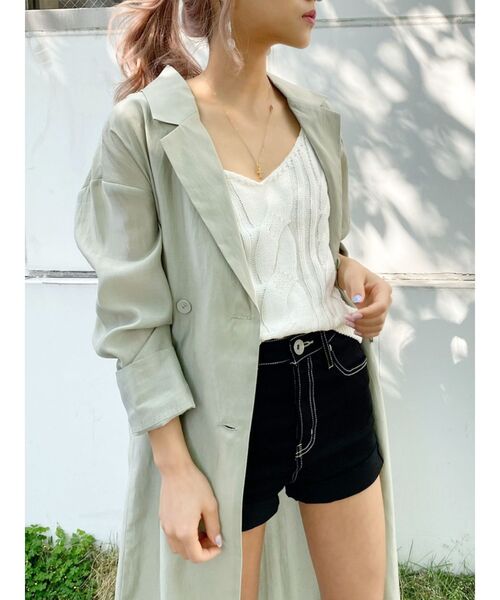 GYDA（ジェイダ）の「ケーブルブリーチKTキャミ（キャミソール・レディース・オフホワイト/ネイビー/ボルドー・FREE）」の6枚目の写真