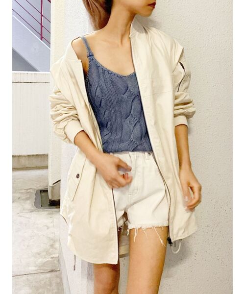 GYDA（ジェイダ）の「ケーブルブリーチKTキャミ（キャミソール・レディース・オフホワイト/ネイビー/ボルドー・FREE）」の19枚目の写真