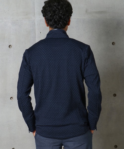 MEN'S BIGI（メンズビギ）の「フクレジャガード スタンドジャケット（ブルゾン・メンズ・ネイビー/ブラック・04/01/02/03）」の5枚目の写真