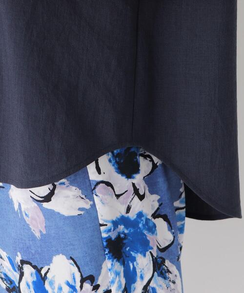 smart pink（スマートピンク）の「◆【手洗い可】リネンライクブラウス（シャツ/ブラウス・レディース・ネイビー/ダークグレー・88）」の6枚目の写真