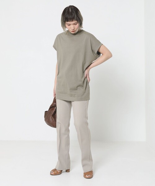 Sig FREAK'S STORE（シグフリークスストア）の「クルーネックノースリーブ（Tシャツ/カットソー・レディース・グリーン/ブラック/グレー/ベージュ/ホワイト/ライトグレー・ﾌﾘ-）」の14枚目の写真