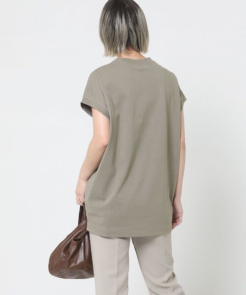 Sig FREAK'S STORE（シグフリークスストア）の「クルーネックノースリーブ（Tシャツ/カットソー・レディース・グリーン/ブラック/グレー/ベージュ/ホワイト/ライトグレー・ﾌﾘ-）」の15枚目の写真