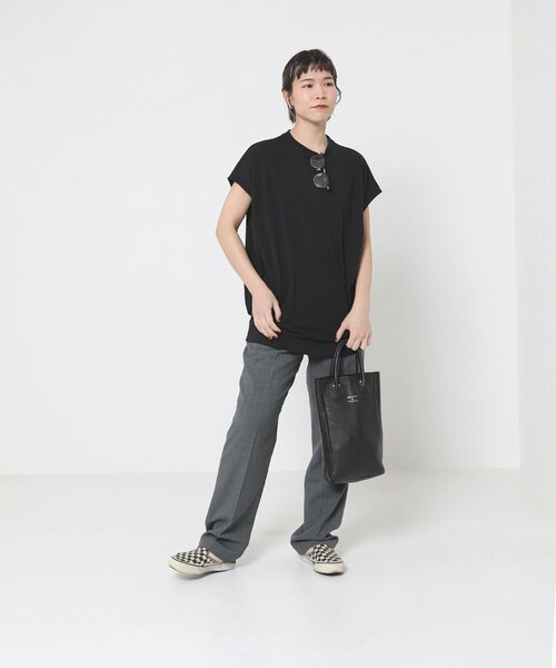 Sig FREAK'S STORE（シグフリークスストア）の「クルーネックノースリーブ（Tシャツ/カットソー・レディース・グリーン/ブラック/グレー/ベージュ/ホワイト/ライトグレー・ﾌﾘ-）」の16枚目の写真