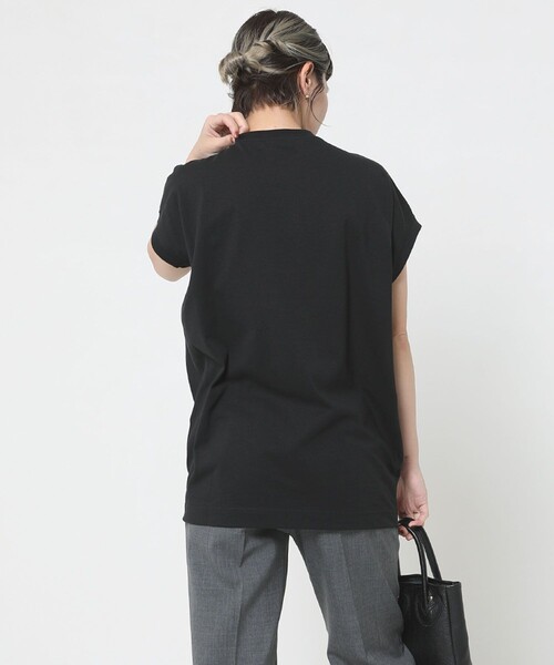 Sig FREAK'S STORE（シグフリークスストア）の「クルーネックノースリーブ（Tシャツ/カットソー・レディース・グリーン/ブラック/グレー/ベージュ/ホワイト/ライトグレー・ﾌﾘ-）」の18枚目の写真