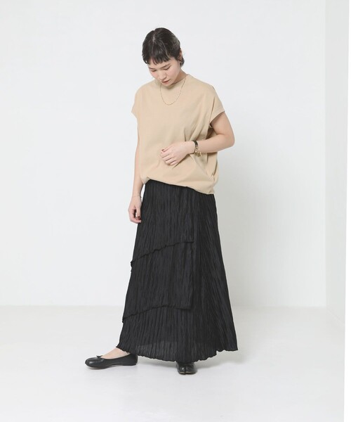 Sig FREAK'S STORE（シグフリークスストア）の「クルーネックノースリーブ（Tシャツ/カットソー・レディース・グリーン/ブラック/グレー/ベージュ/ホワイト/ライトグレー・ﾌﾘ-）」の21枚目の写真