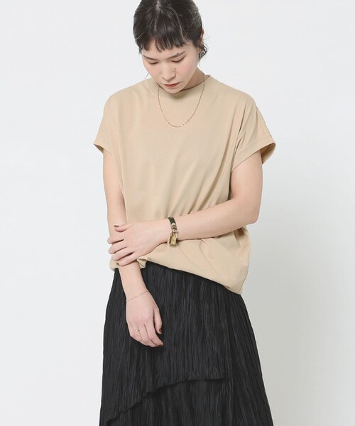 Sig FREAK'S STORE（シグフリークスストア）の「クルーネックノースリーブ（Tシャツ/カットソー・レディース・グリーン/ブラック/グレー/ベージュ/ホワイト/ライトグレー・ﾌﾘ-）」の22枚目の写真