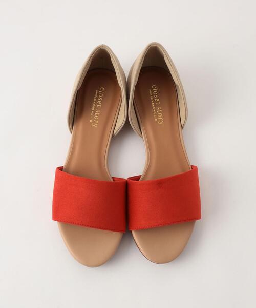 closet story(クローゼットストーリー)の「<closet story>シルキー/グリッター セパレートサンダル(サンダル・レディース・オレンジ/シルバー/ネイビー・24cm/23cm/23.5cm/24.5cm)」の4枚目の写真