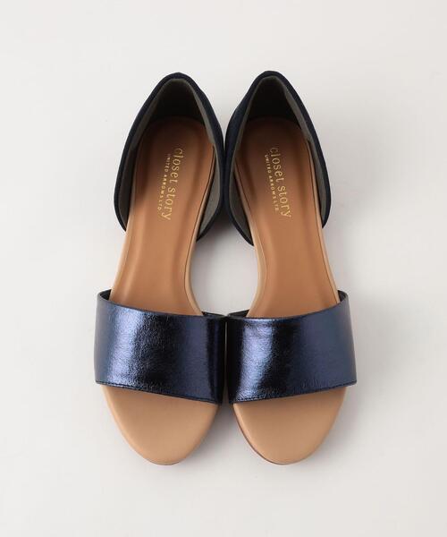 closet story(クローゼットストーリー)の「<closet story>シルキー/グリッター セパレートサンダル(サンダル・レディース・オレンジ/シルバー/ネイビー・24cm/23cm/23.5cm/24.5cm)」の6枚目の写真