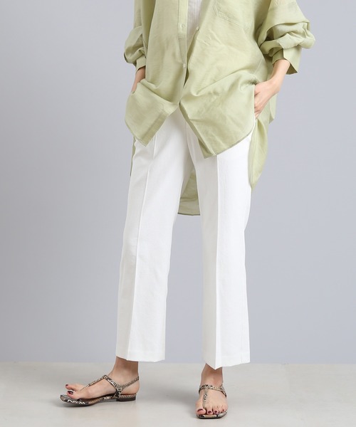 DouDou（ドゥドゥ）の「ストレッチ9丈センプレパンツ2（その他パンツ・レディース・オレンジ/パープル/オフホワイト/グリーン・38/36）」の2枚目の写真