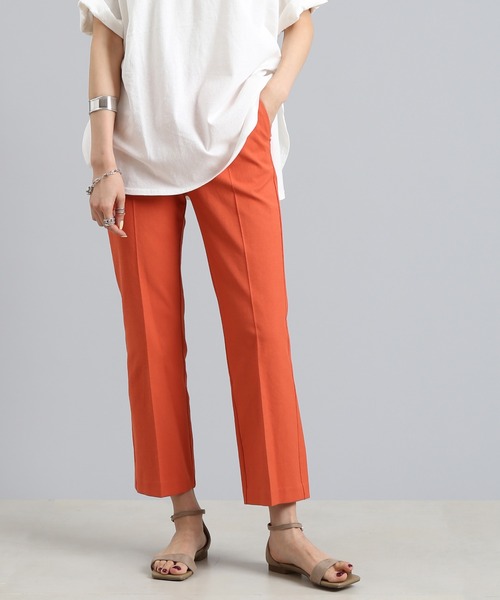 DouDou（ドゥドゥ）の「ストレッチ9丈センプレパンツ2（その他パンツ・レディース・オレンジ/パープル/オフホワイト/グリーン・38/36）」の4枚目の写真