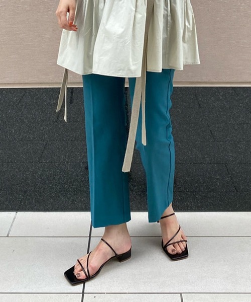 DouDou（ドゥドゥ）の「ストレッチ9丈センプレパンツ2（その他パンツ・レディース・オレンジ/パープル/オフホワイト/グリーン・38/36）」の3枚目の写真