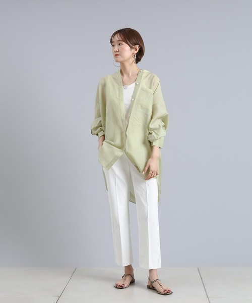 DouDou（ドゥドゥ）の「ストレッチ9丈センプレパンツ2（その他パンツ・レディース・オレンジ/パープル/オフホワイト/グリーン・38/36）」の13枚目の写真