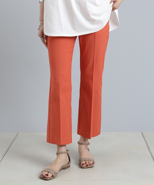 DouDou（ドゥドゥ）の「ストレッチ9丈センプレパンツ2（その他パンツ・レディース・オレンジ/パープル/オフホワイト/グリーン・38/36）」の15枚目の写真