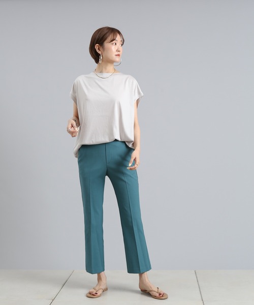 DouDou（ドゥドゥ）の「ストレッチ9丈センプレパンツ2（その他パンツ・レディース・オレンジ/パープル/オフホワイト/グリーン・38/36）」の21枚目の写真