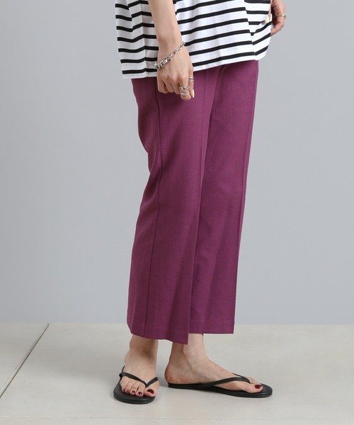 DouDou（ドゥドゥ）の「ストレッチ9丈センプレパンツ2（その他パンツ・レディース・オレンジ/パープル/オフホワイト/グリーン・38/36）」の18枚目の写真