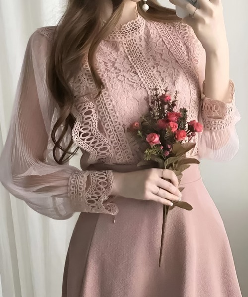 Girly Doll(ガーリードール)の「レースドッキングブラウス(シャツ/ブラウス・レディース・ホワイト/ブラック/ピンク・FREE)」の14枚目の写真