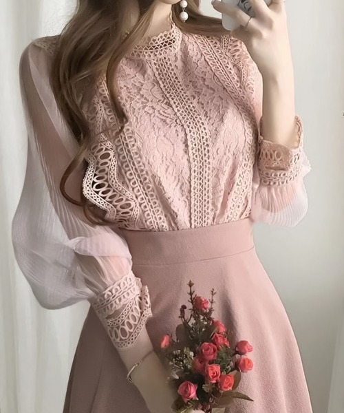 Girly Doll(ガーリードール)の「レースドッキングブラウス(シャツ/ブラウス・レディース・ホワイト/ブラック/ピンク・FREE)」の15枚目の写真