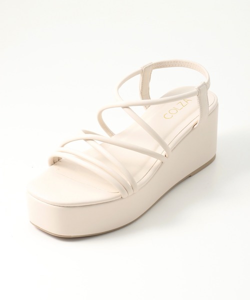 Honeys(ハニーズ)の「厚底ナローサンダル(サンダル・レディース・アイボリー/ベージュ/ブラック・S/L/M)」の13枚目の写真