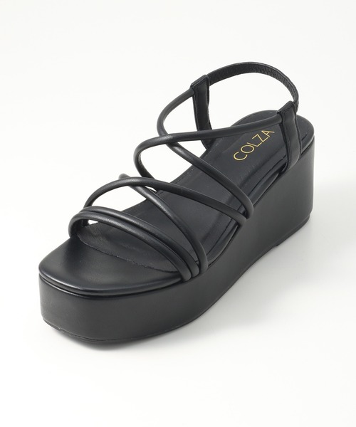 Honeys(ハニーズ)の「厚底ナローサンダル(サンダル・レディース・アイボリー/ベージュ/ブラック・S/L/M)」の11枚目の写真