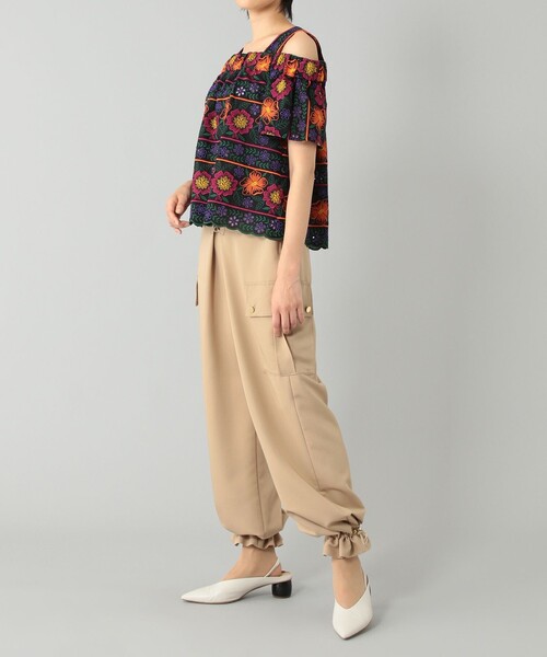 GRACE CONTINENTAL（グレースコンチネンタル）の「レースアップカーゴパンツ（カーゴパンツ・レディース・ベージュ/カーキ・36/38）」の6枚目の写真