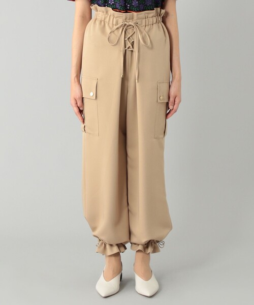 GRACE CONTINENTAL（グレースコンチネンタル）の「レースアップカーゴパンツ（カーゴパンツ・レディース・ベージュ/カーキ・36/38）」の8枚目の写真